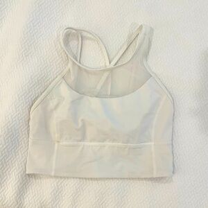 White Lululemon sports bra